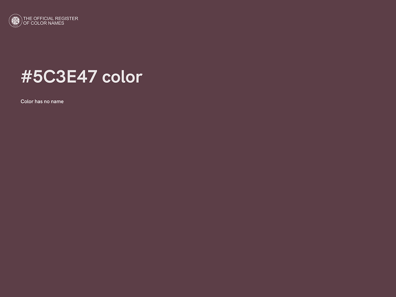 #5C3E47 color image