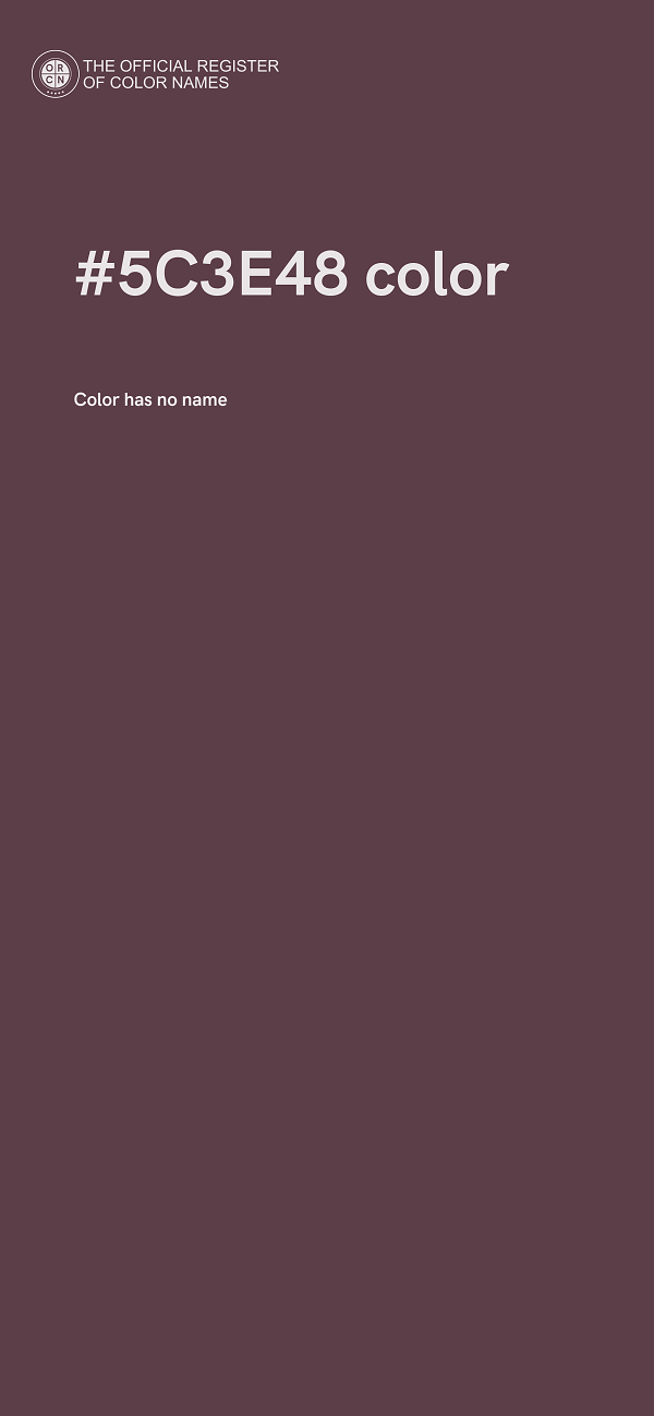 #5C3E48 color image