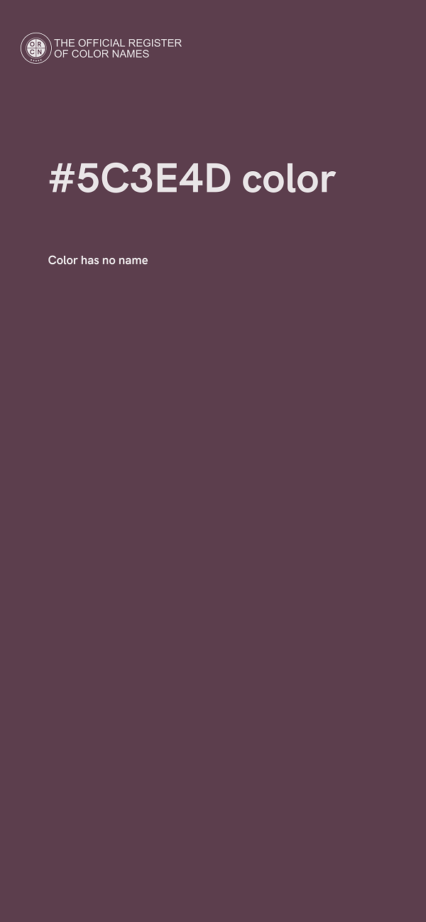 #5C3E4D color image