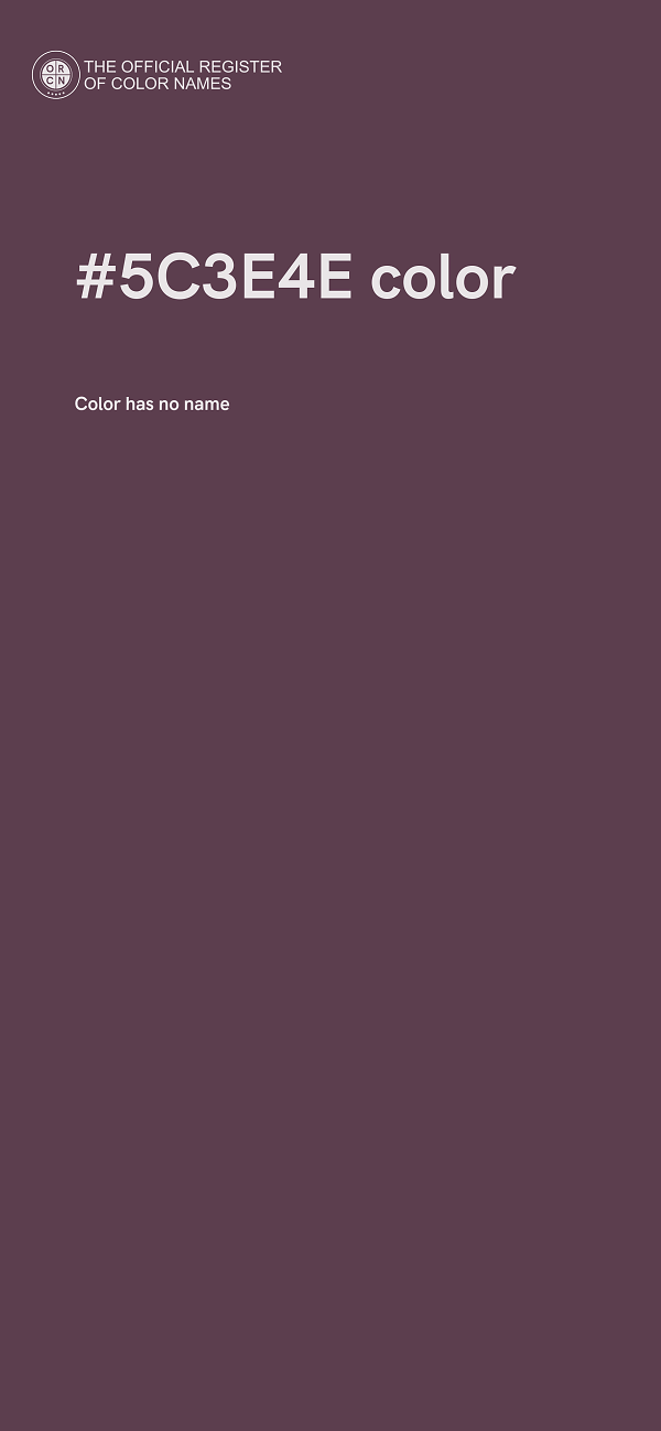 #5C3E4E color image
