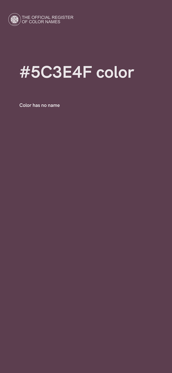 #5C3E4F color image