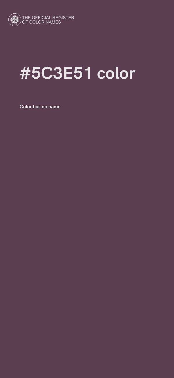 #5C3E51 color image