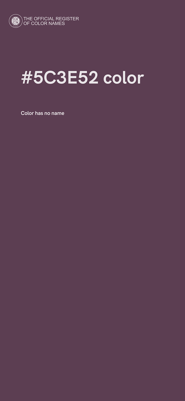 #5C3E52 color image