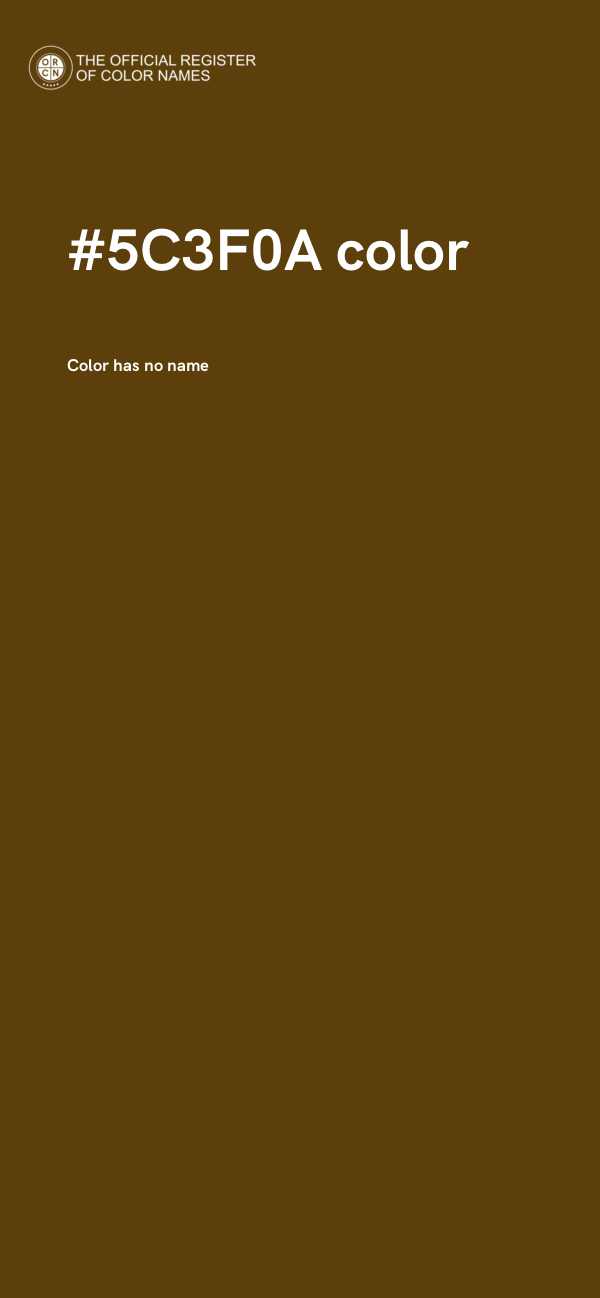 #5C3F0A color image