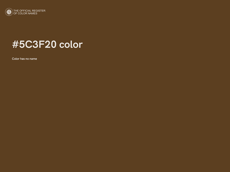 #5C3F20 color image