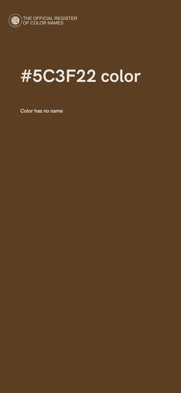 #5C3F22 color image