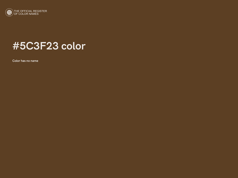 #5C3F23 color image