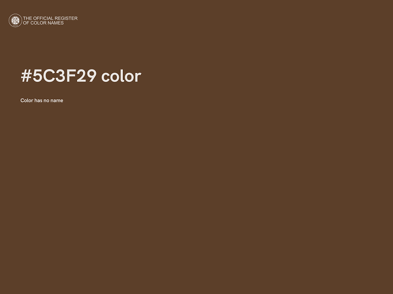 #5C3F29 color image