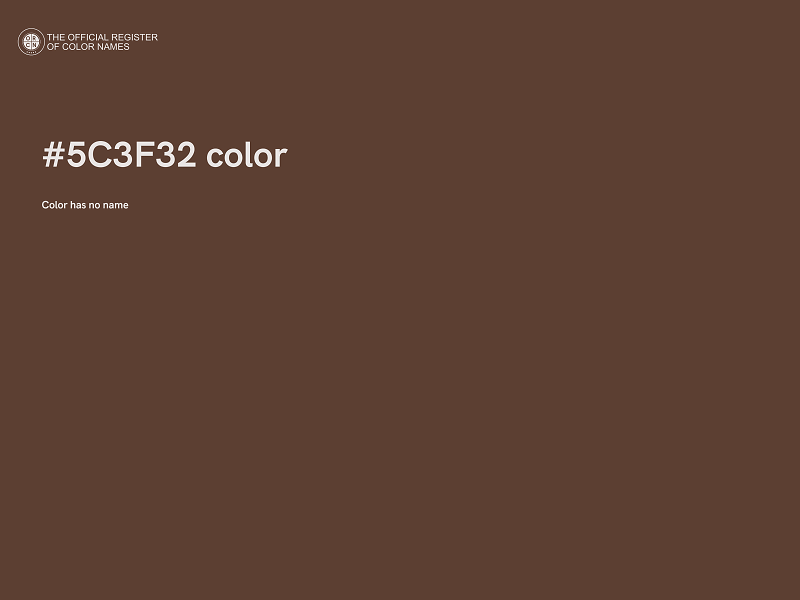 #5C3F32 color image