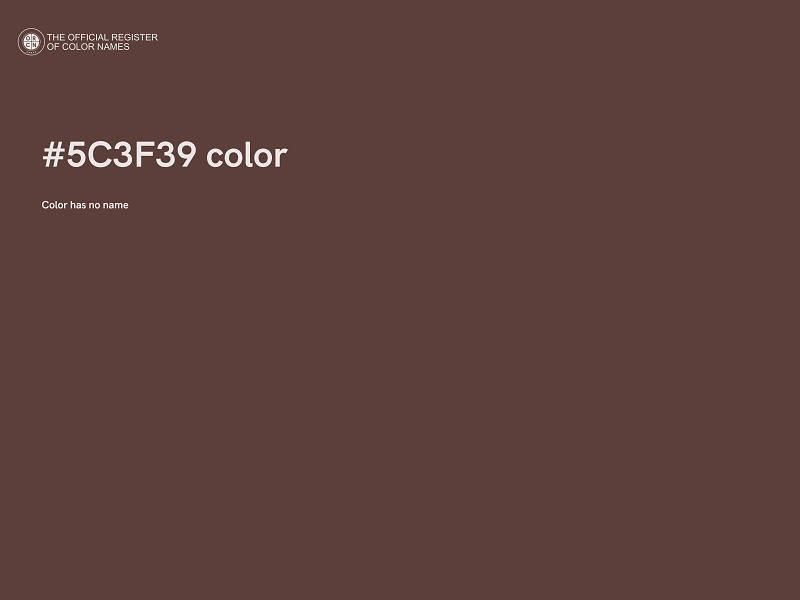 #5C3F39 color image