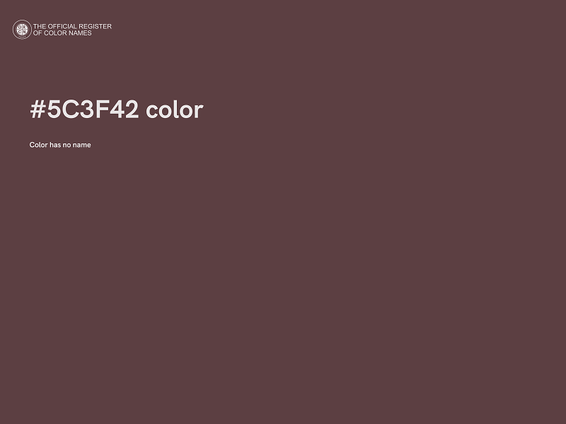 #5C3F42 color image
