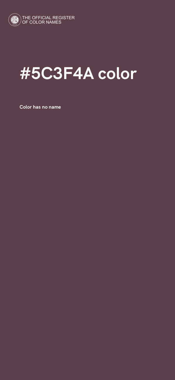 #5C3F4A color image