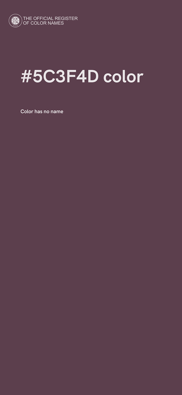 #5C3F4D color image