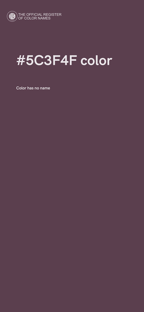 #5C3F4F color image