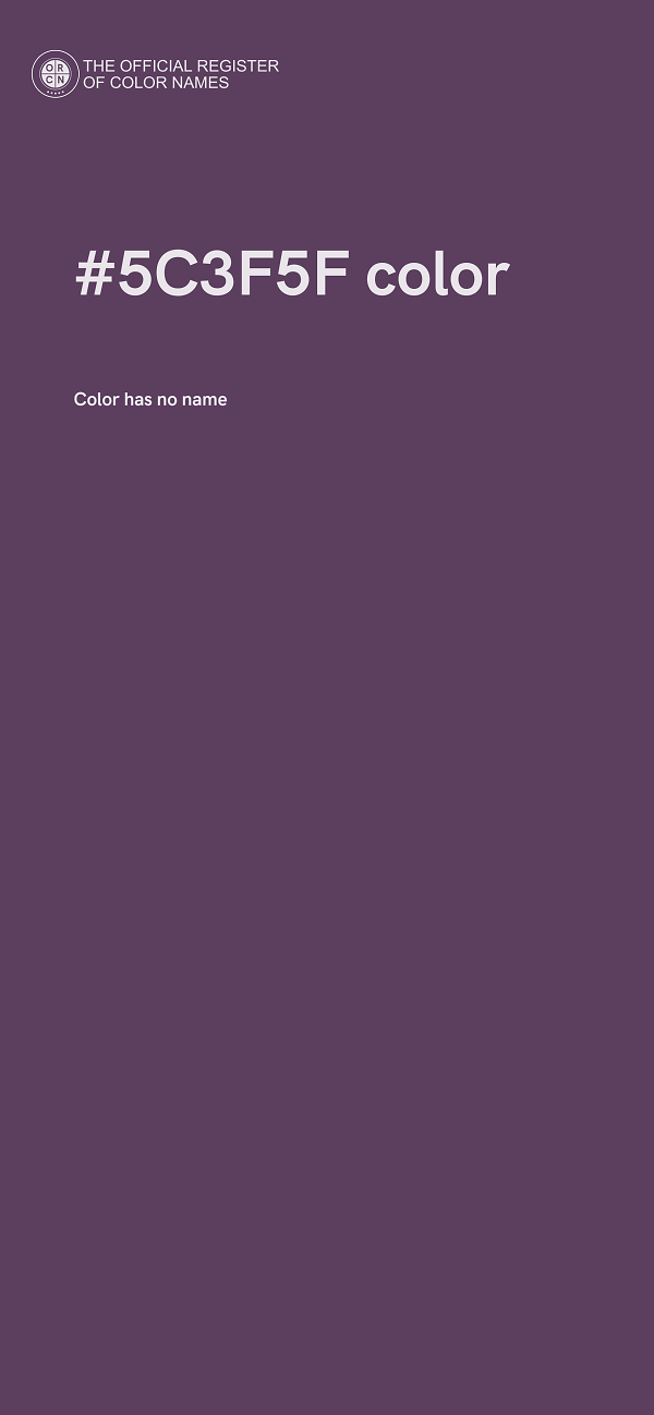 #5C3F5F color image