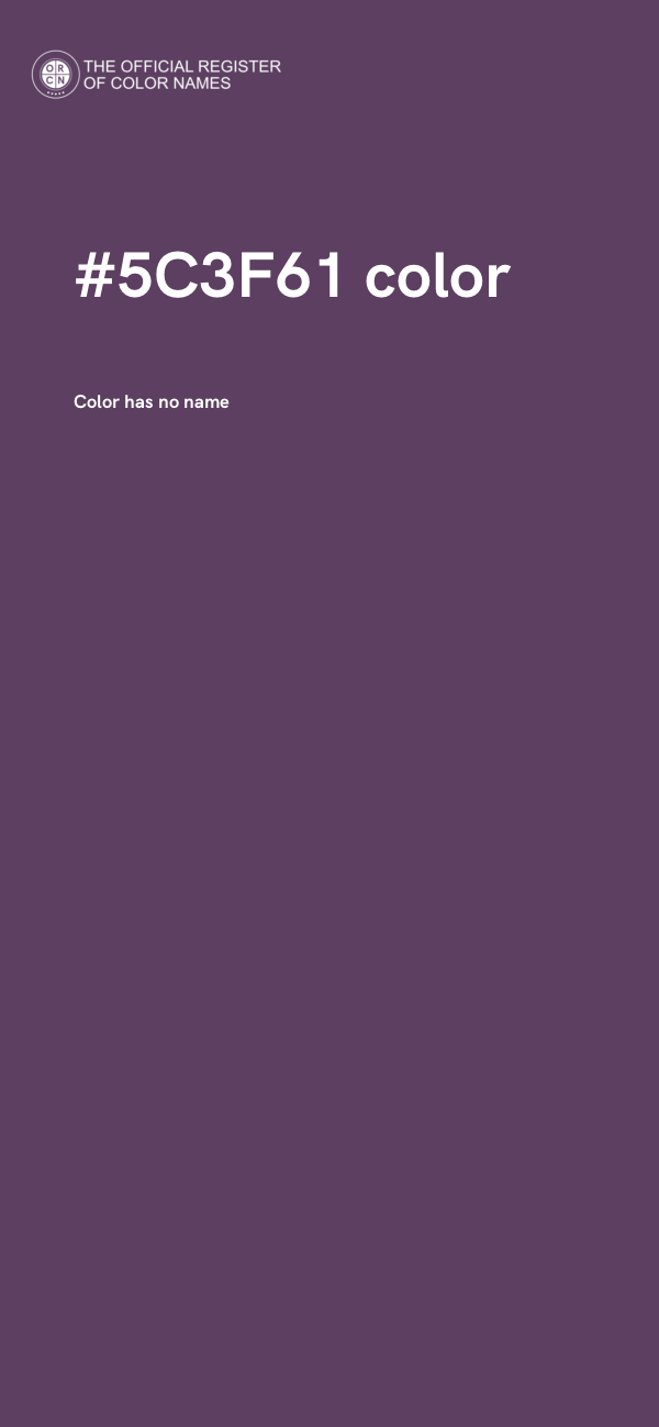 #5C3F61 color image