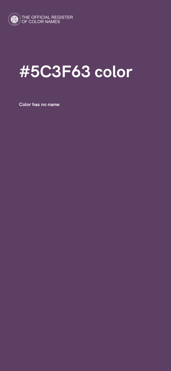 #5C3F63 color image