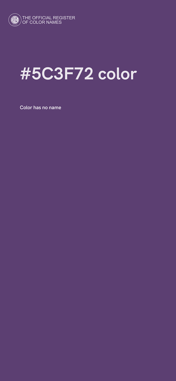 #5C3F72 color image