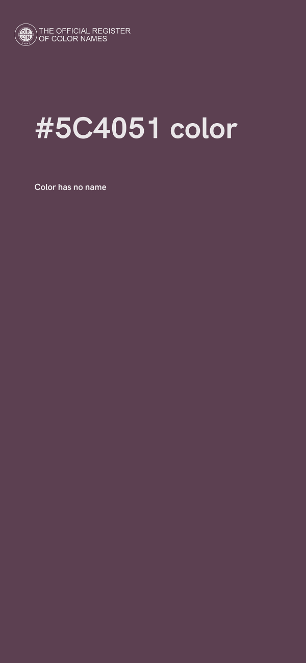 #5C4051 color image