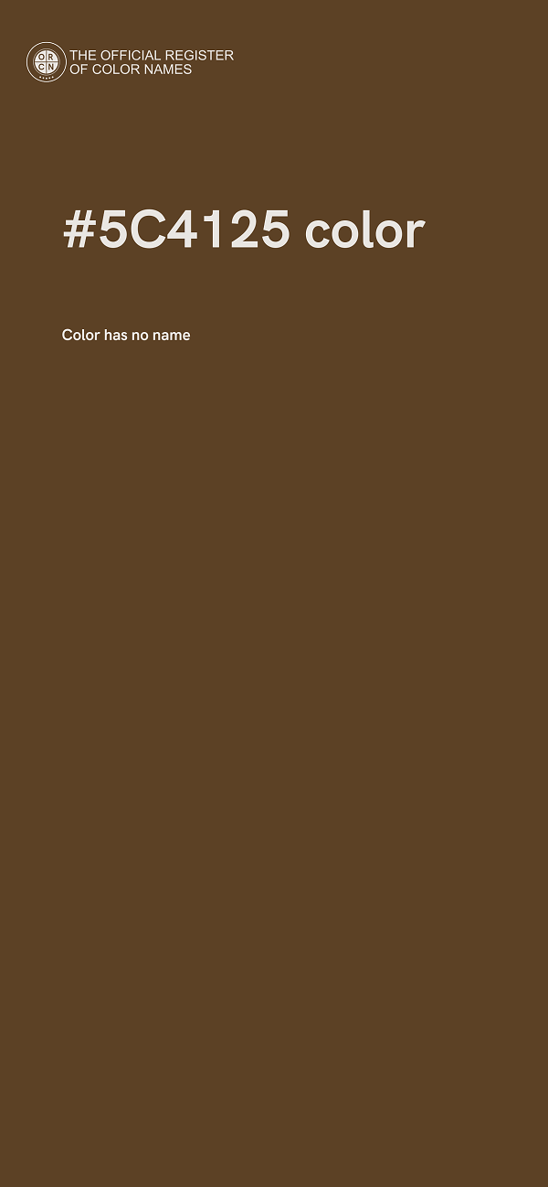 #5C4125 color image