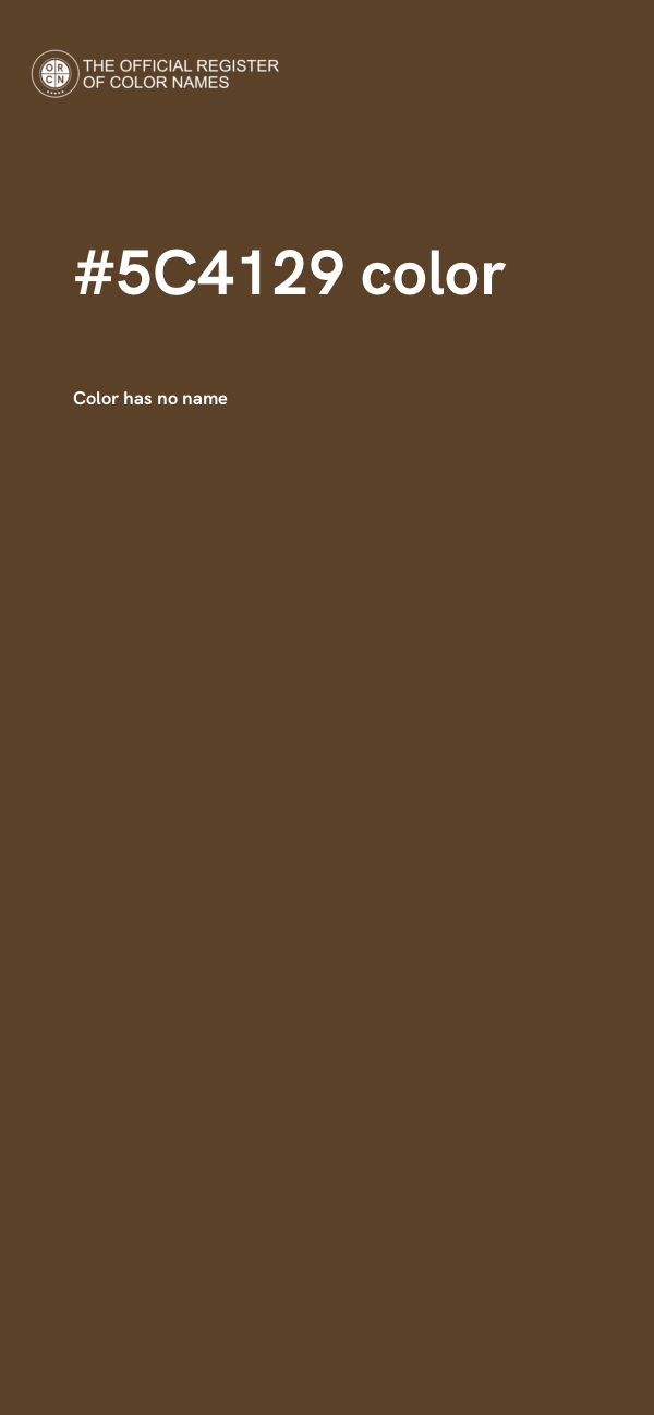 #5C4129 color image