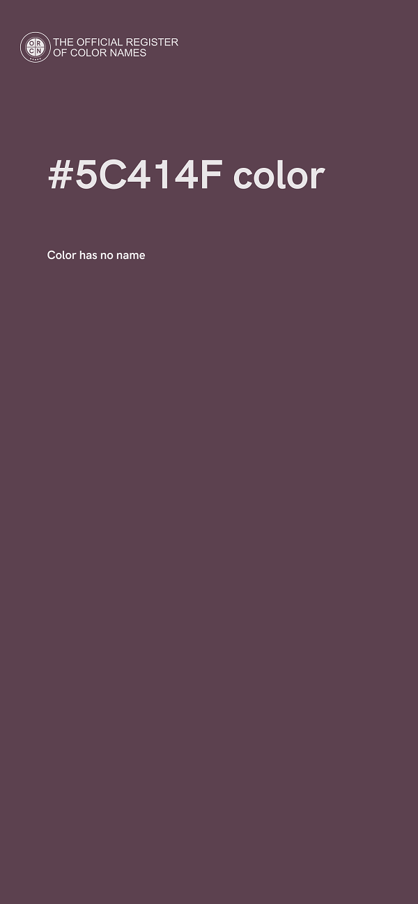 #5C414F color image