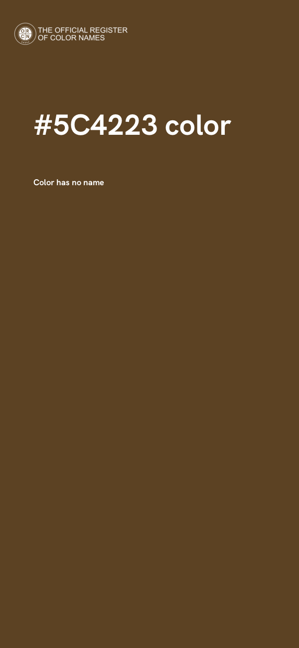 #5C4223 color image