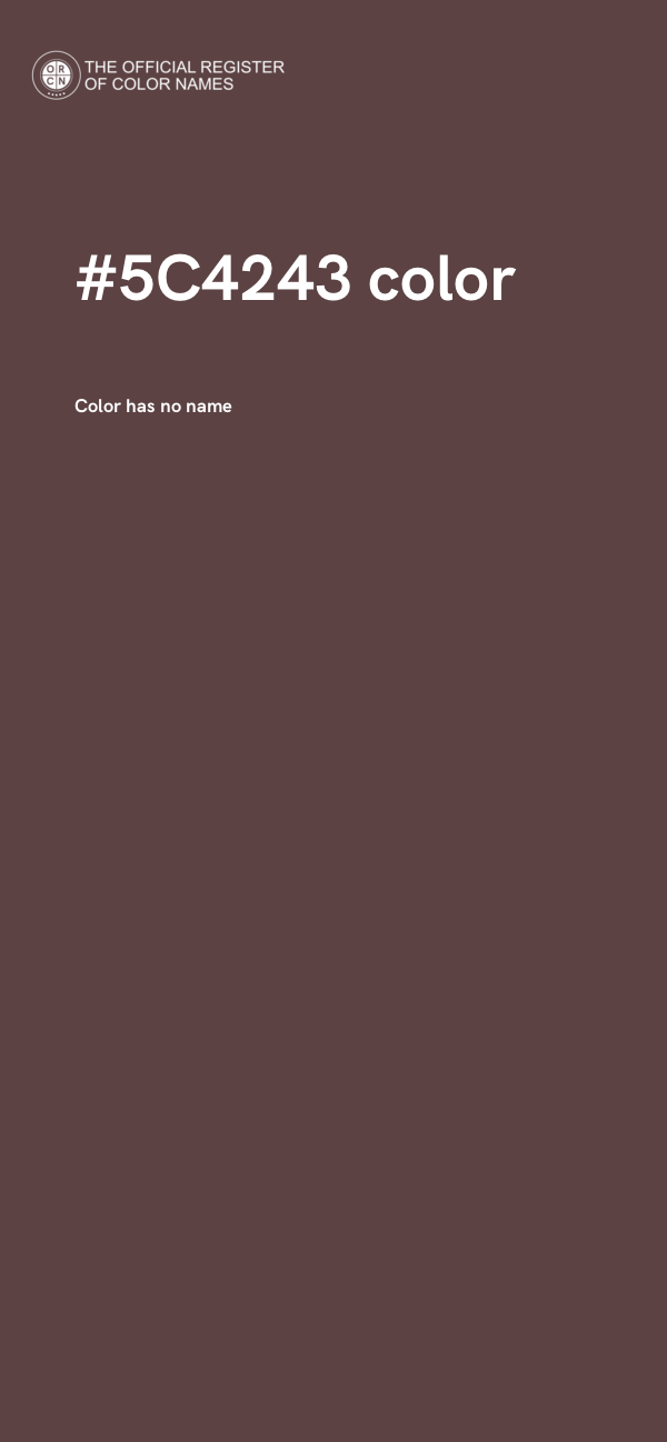 #5C4243 color image