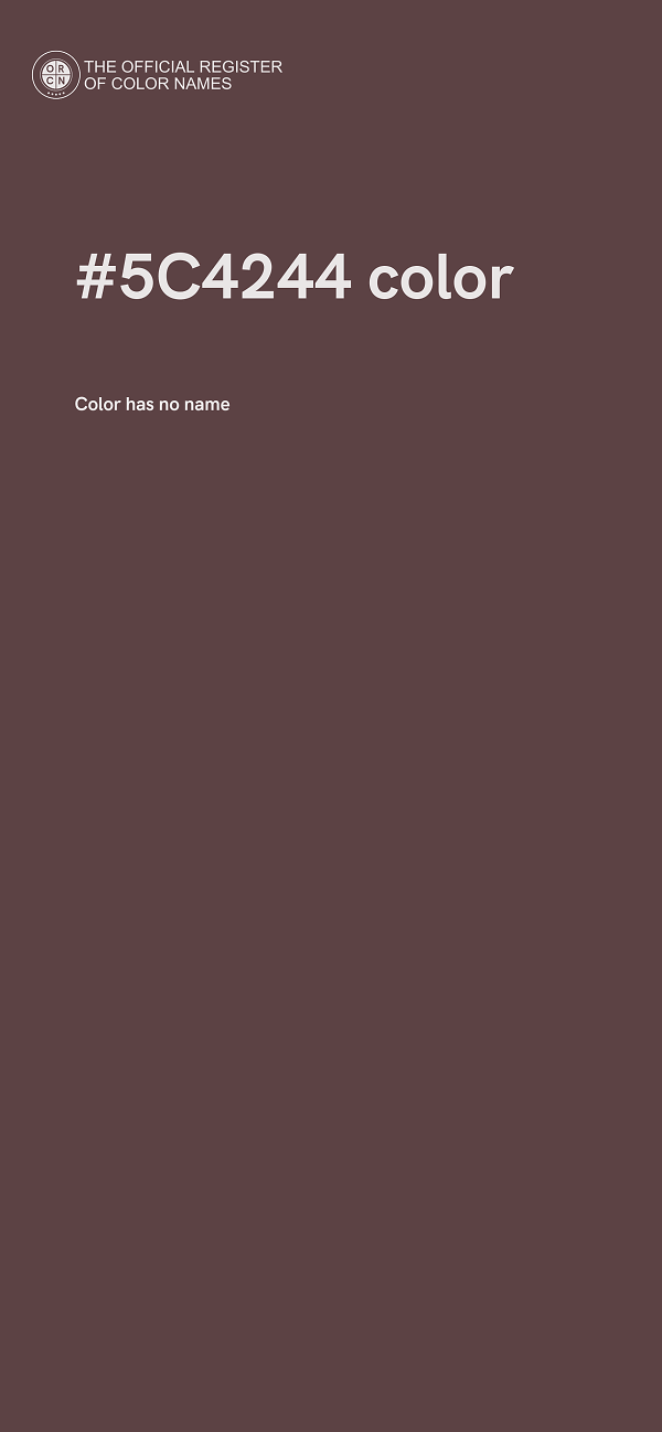 #5C4244 color image