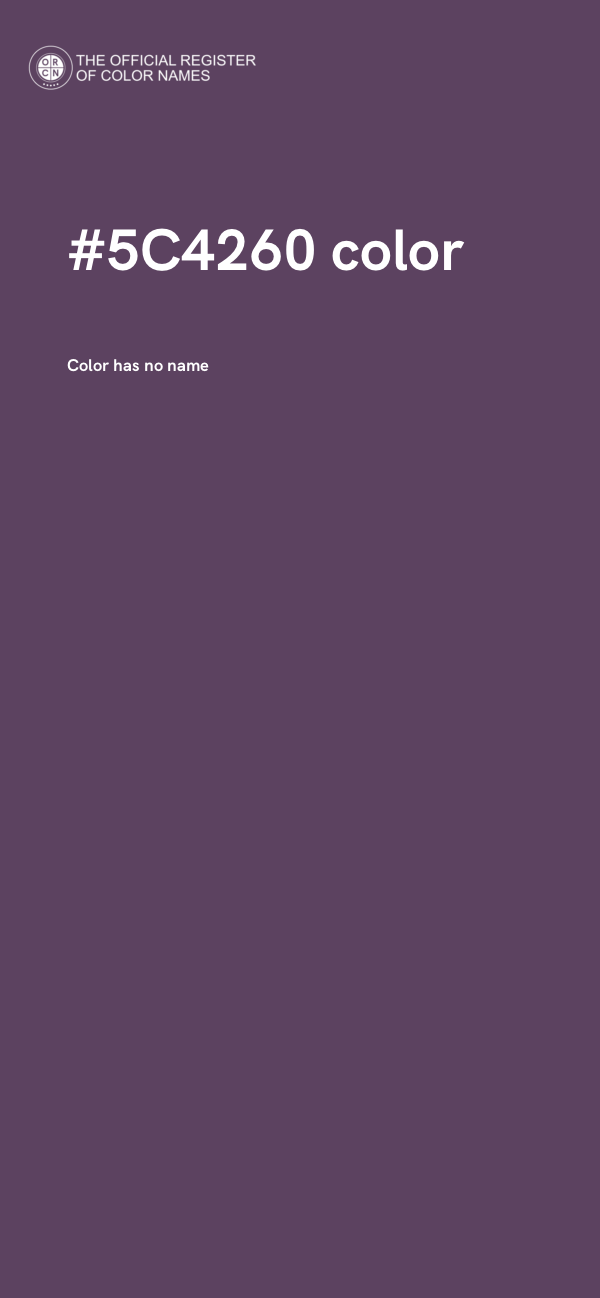 #5C4260 color image