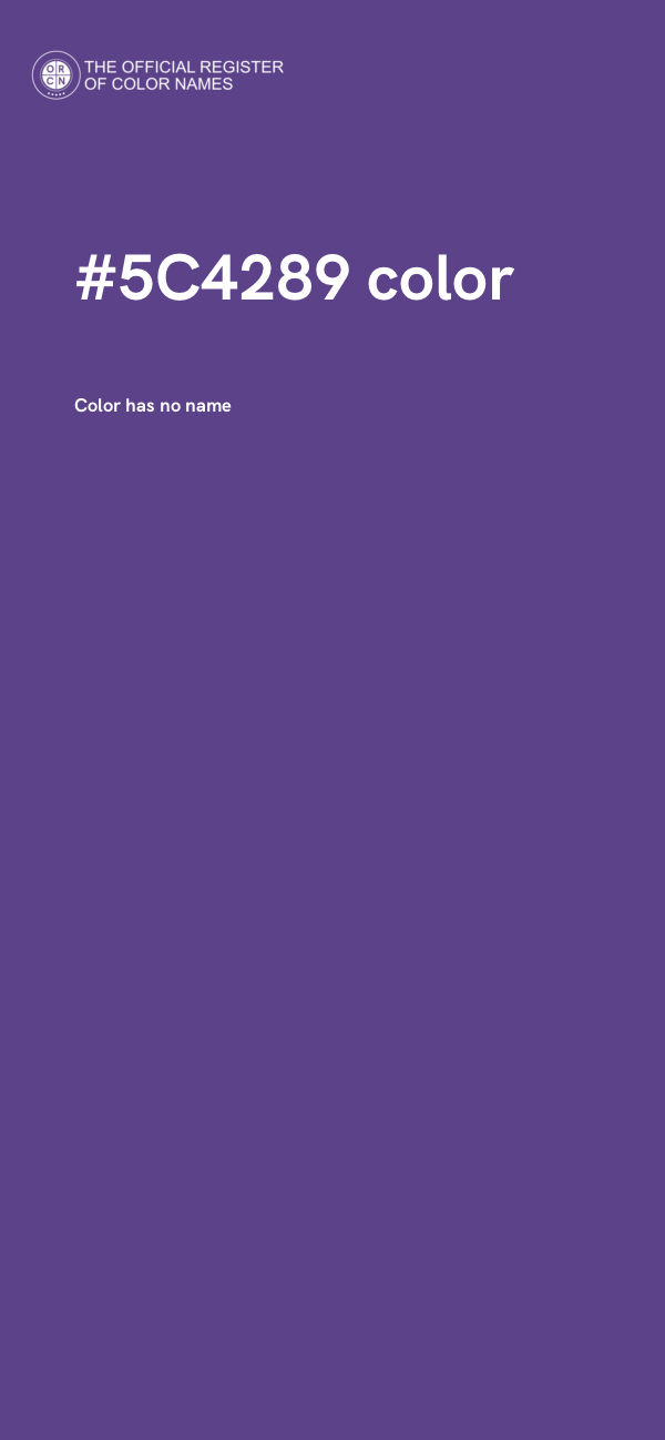 #5C4289 color image