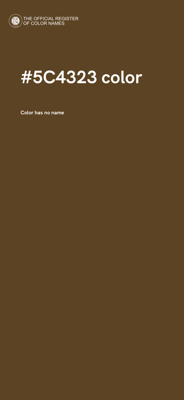 #5C4323 color image