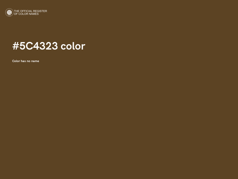 #5C4323 color image