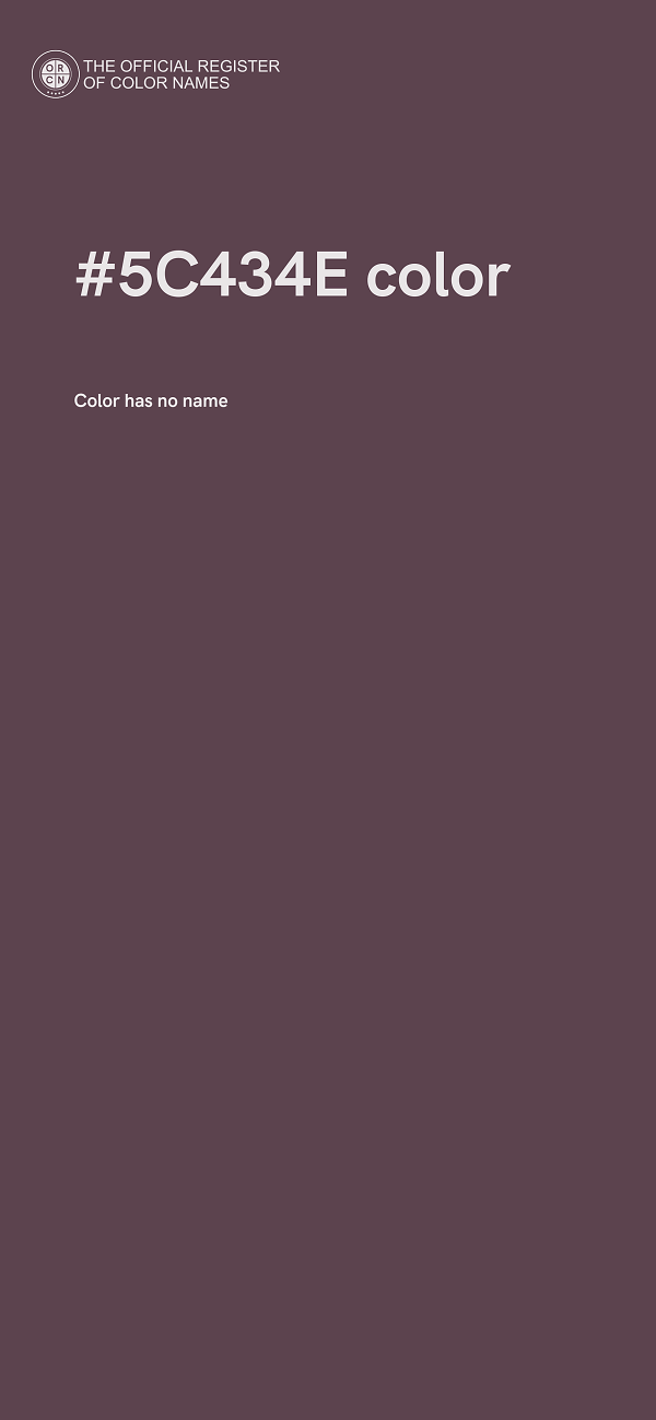 #5C434E color image