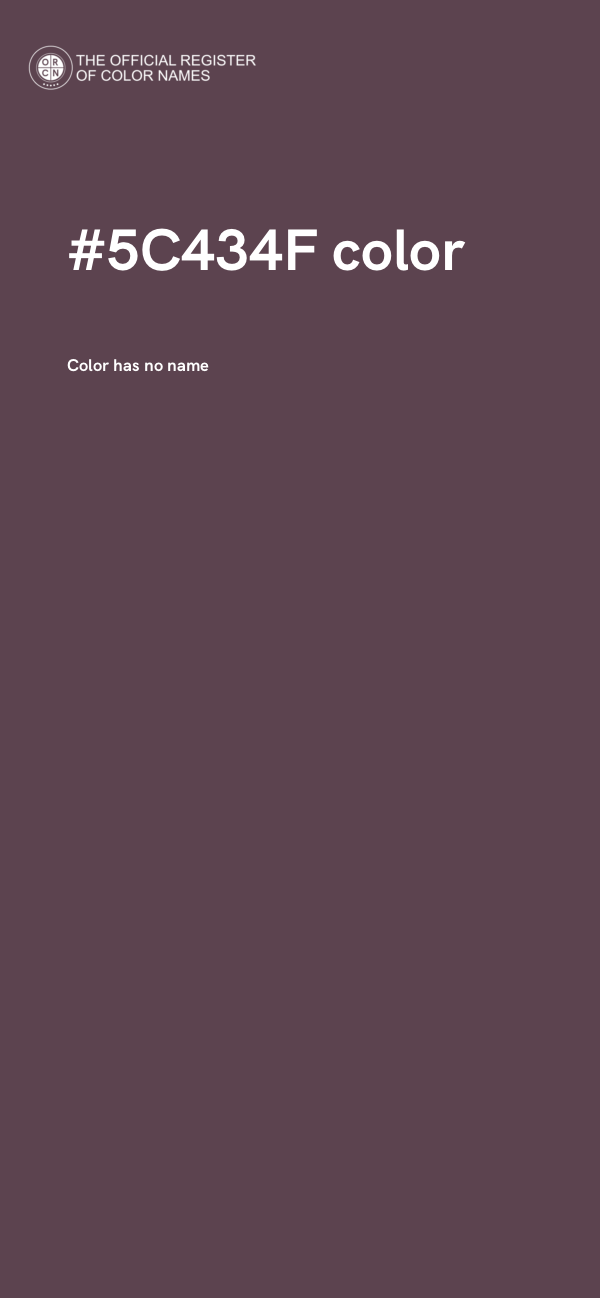 #5C434F color image