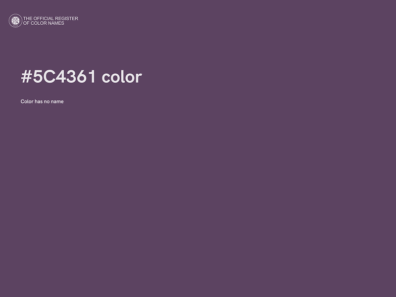 #5C4361 color image