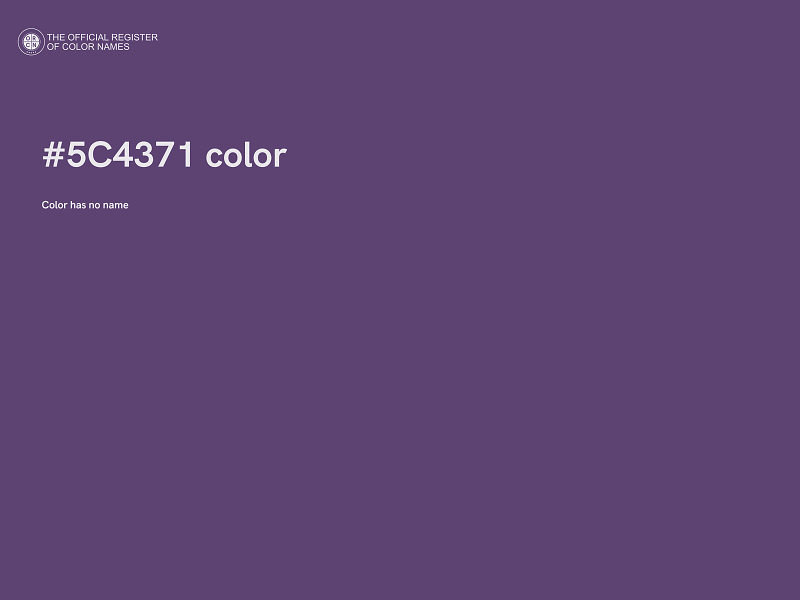 #5C4371 color image