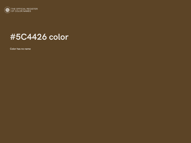 #5C4426 color image