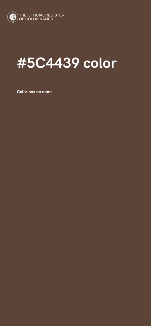#5C4439 color image