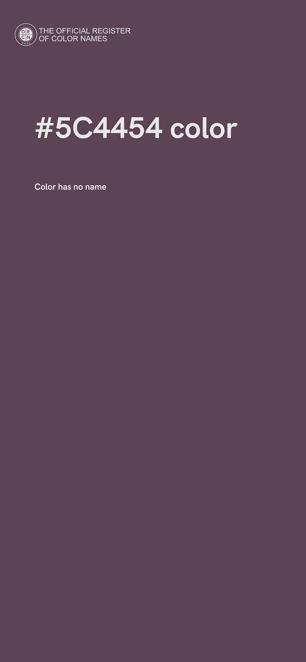 #5C4454 color image