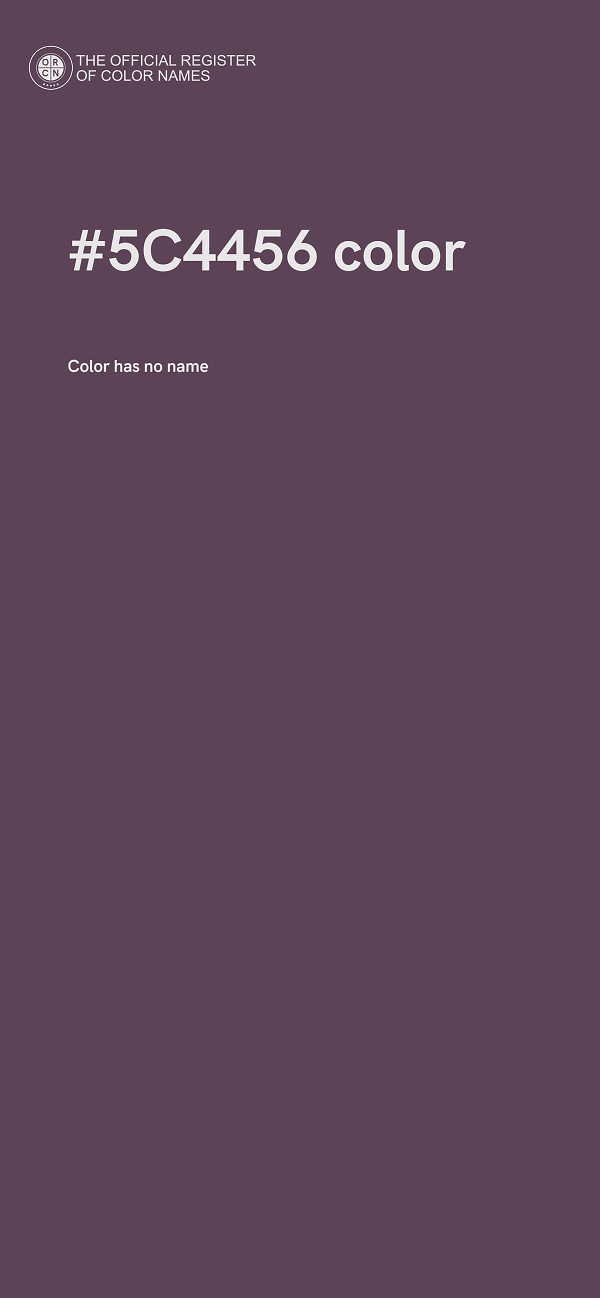 #5C4456 color image