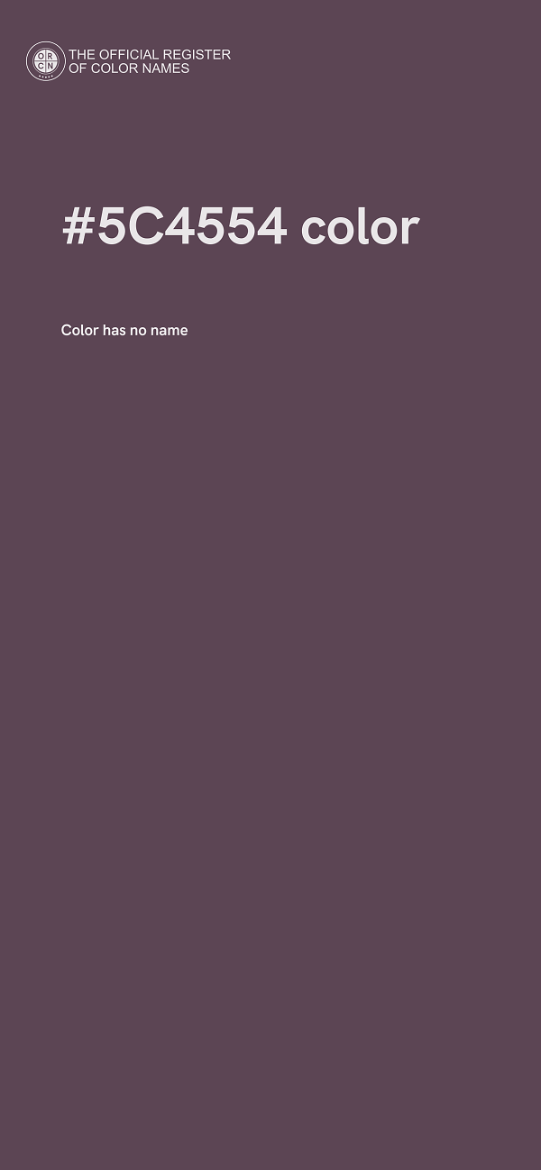 #5C4554 color image