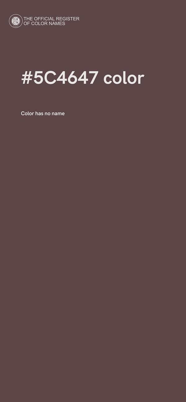 #5C4647 color image