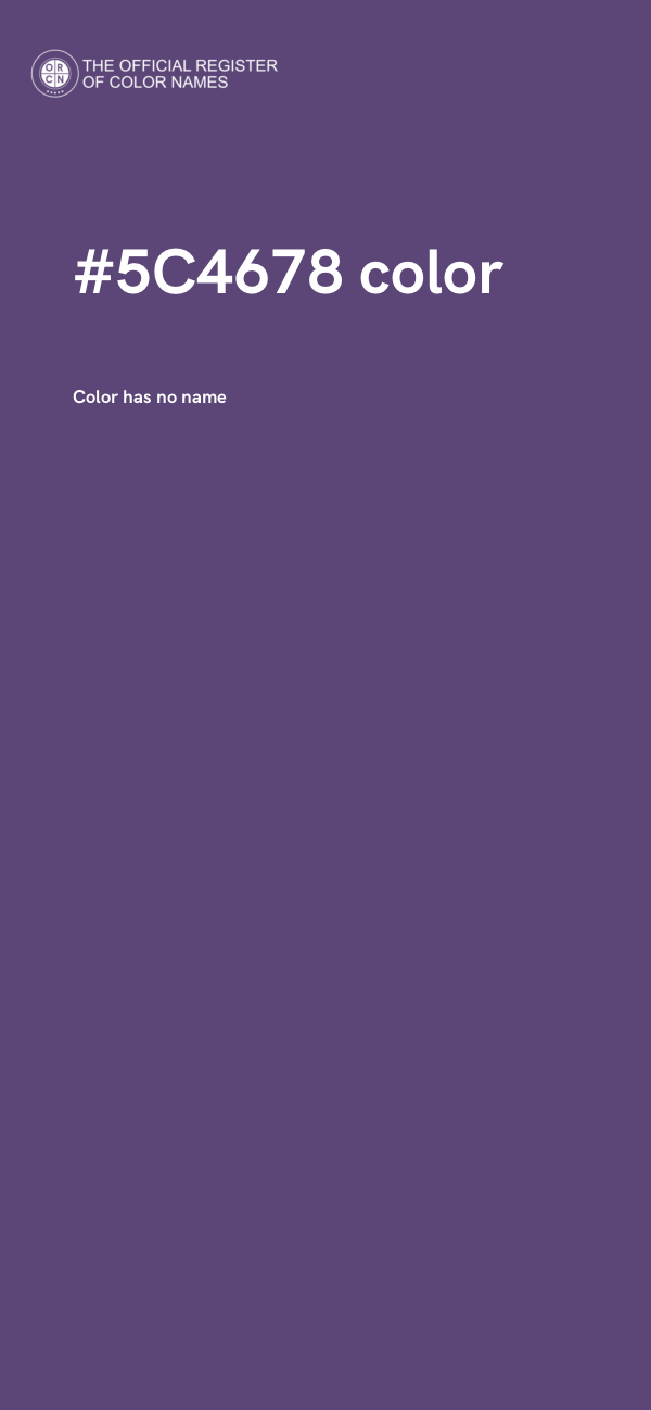 #5C4678 color image