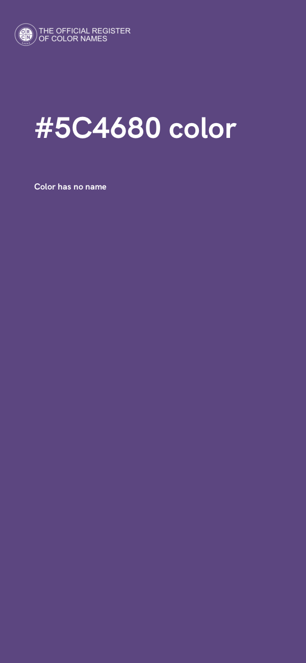 #5C4680 color image