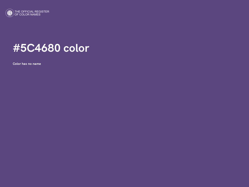 #5C4680 color image