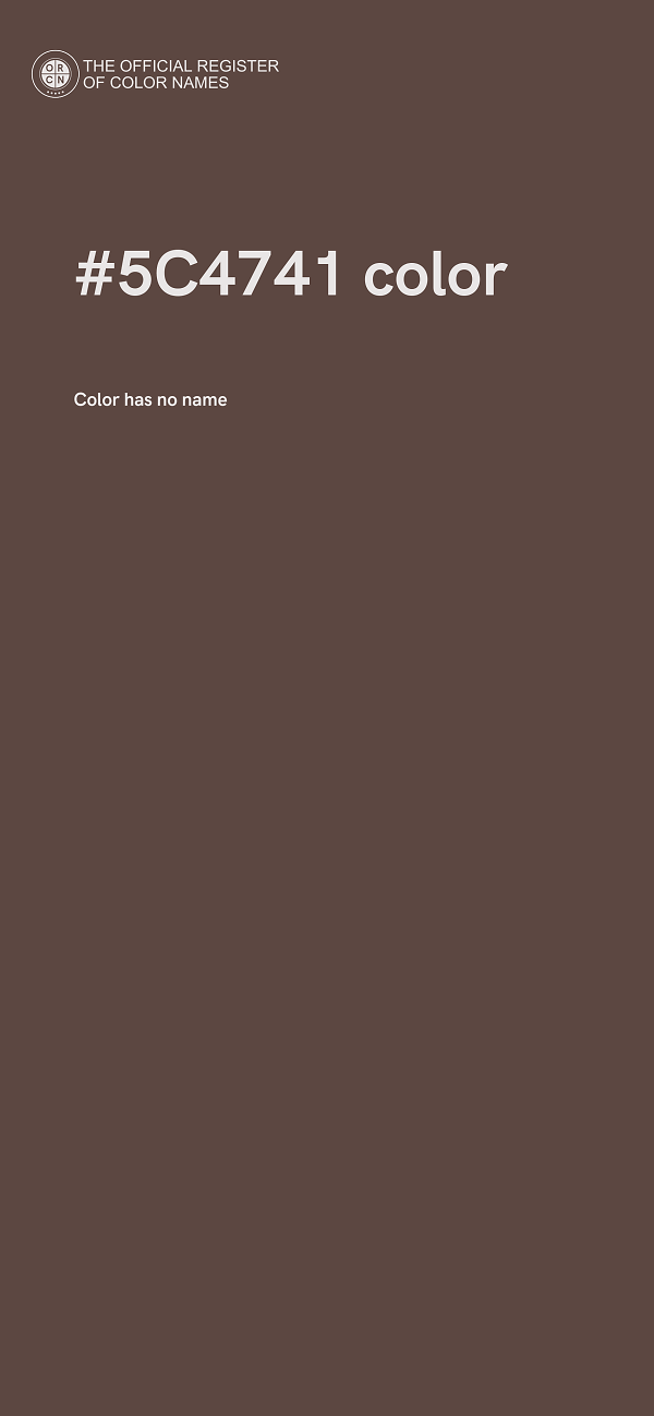 #5C4741 color image