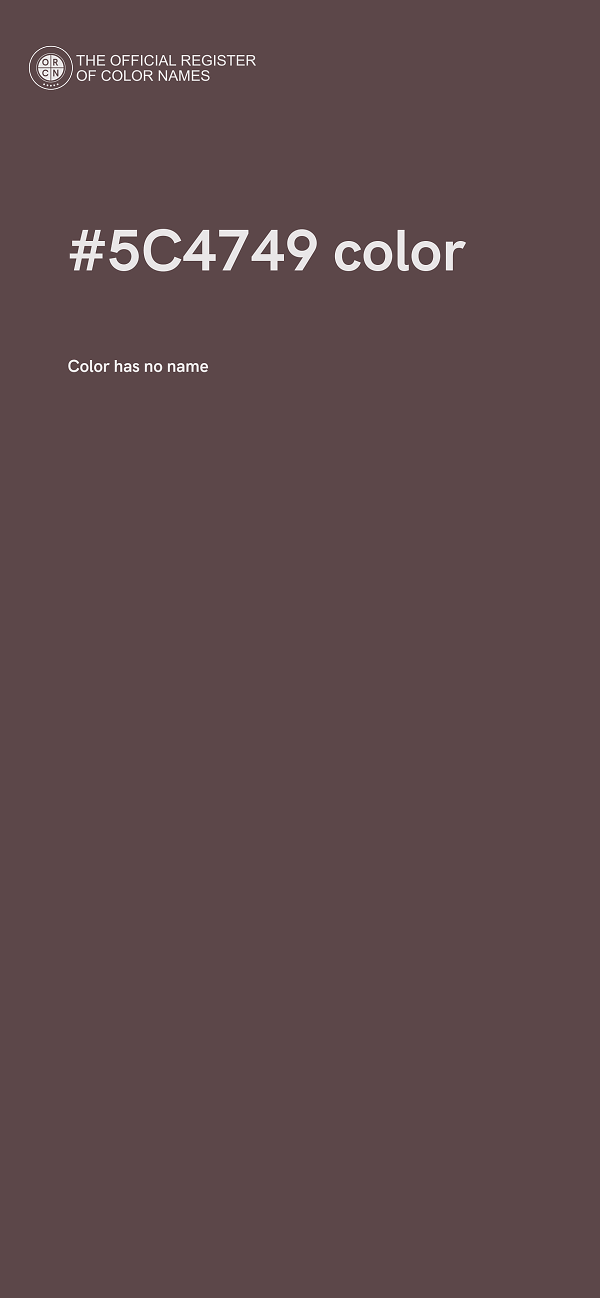 #5C4749 color image
