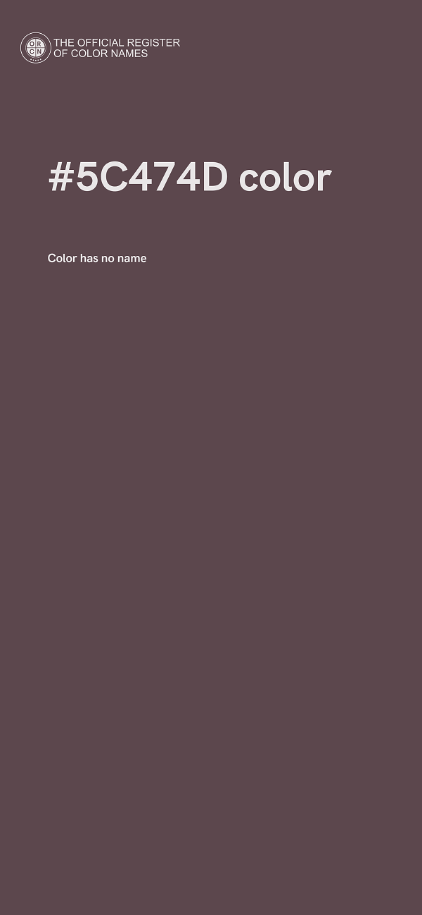 #5C474D color image