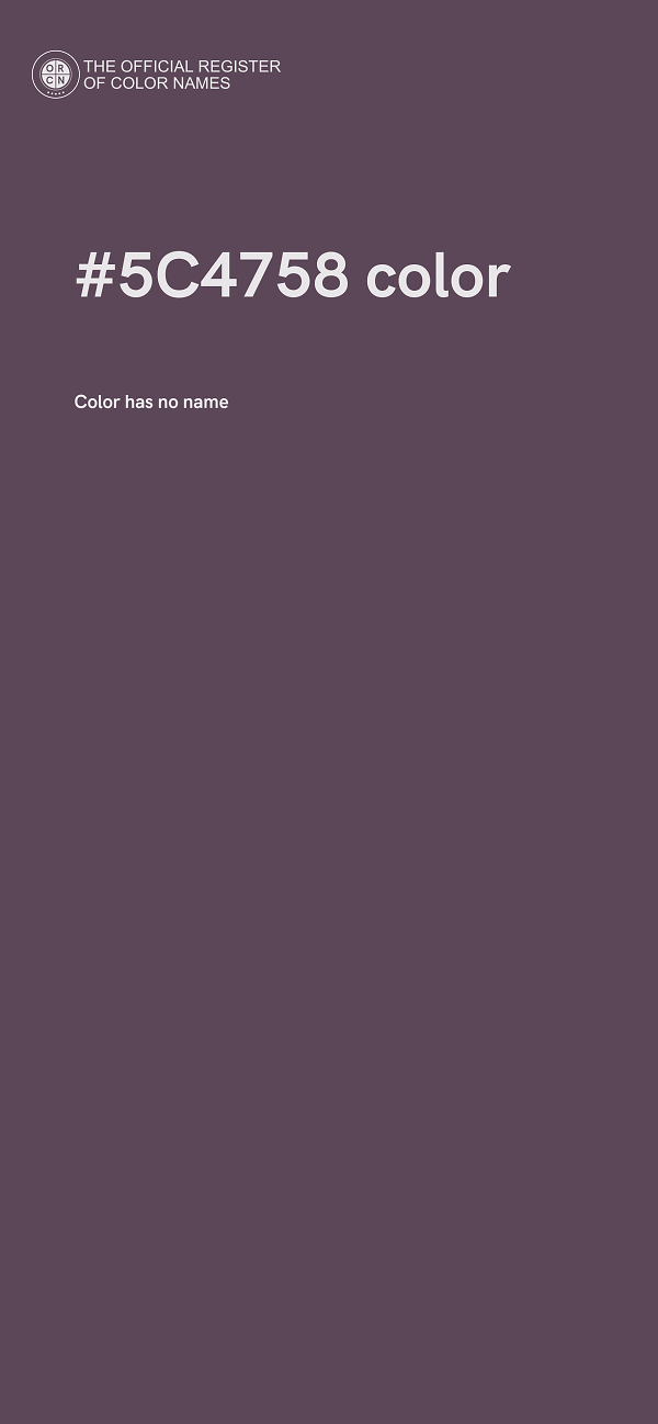 #5C4758 color image